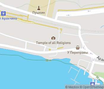 Mapa lokality Chrám všetkých náboženstiev