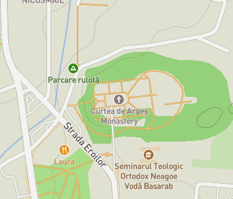 Mapa lokality Kostol Curtea de Argeș