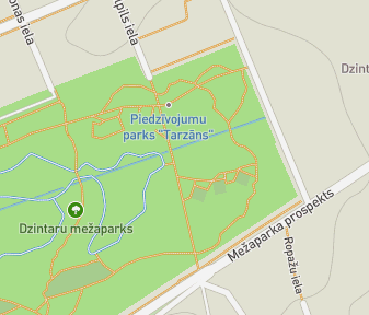 Mapa lokality Strážna veža v lesoparku Dzintaru