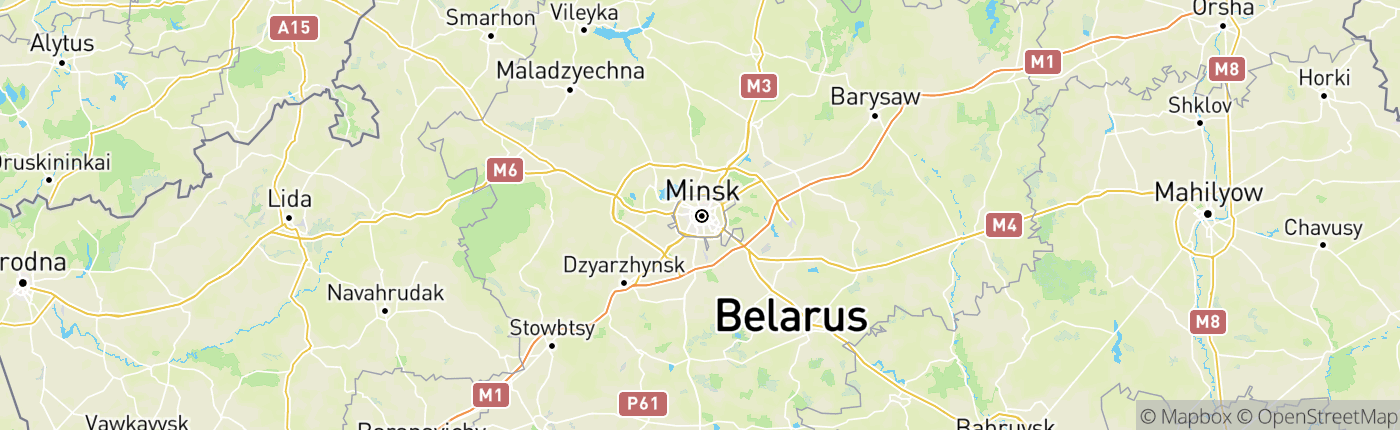 Mapa Bielorusko