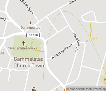 Mapa lokality Cirkevné mesto Gammelstads