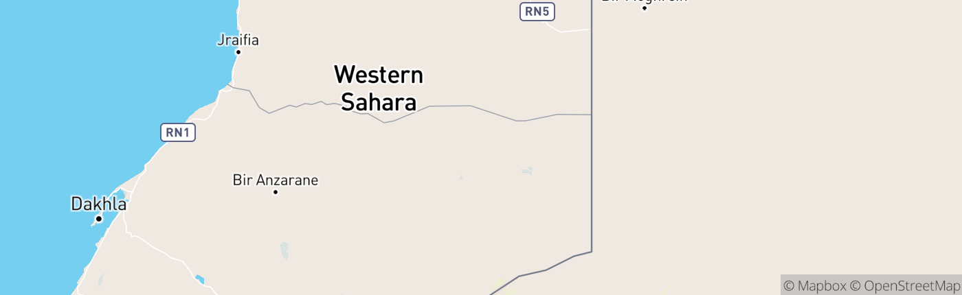 Mapa Západná Sahara الصحراء الغربية