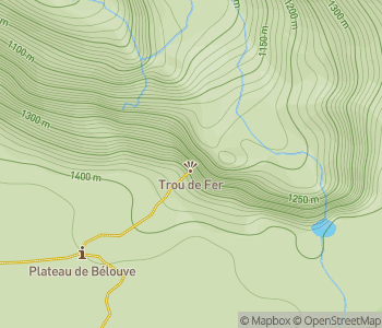 Mapa lokality Trou de Fer (Železná diera)