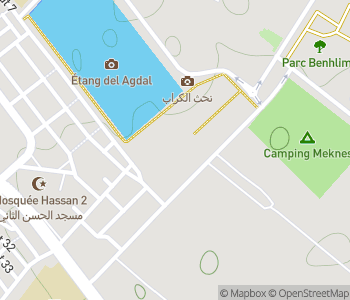 Mapa lokality Kráľovské stajne v Meknes