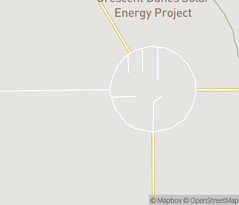 Mapa lokality Projekt solárnej energie Crescent Dunes
