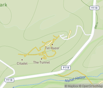 Mapa lokality Tel Hazor