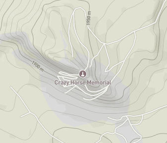 Mapa lokality Pamätník Crazy Horse