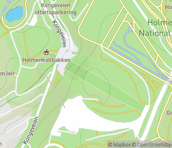 Mapa lokality Skokanský mostík Holmenkollen