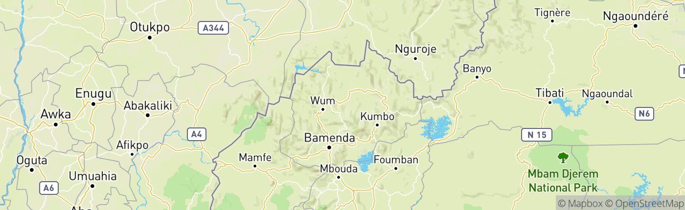 Mapa Kamerun