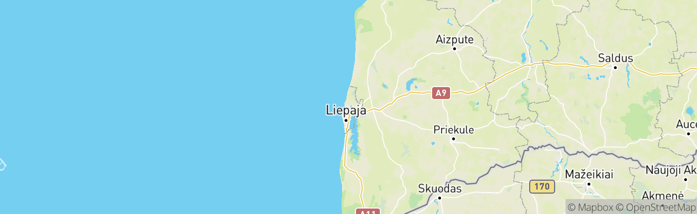 Mapa Lotyšsko