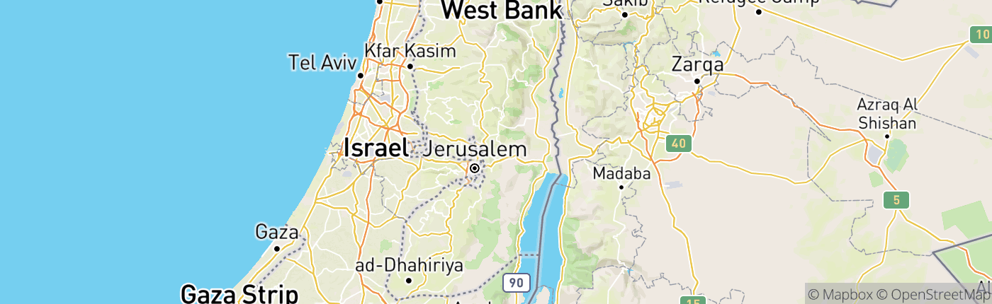 Mapa Izrael