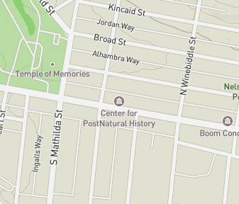 Mapa lokality Centrum postnaturálnej histórie