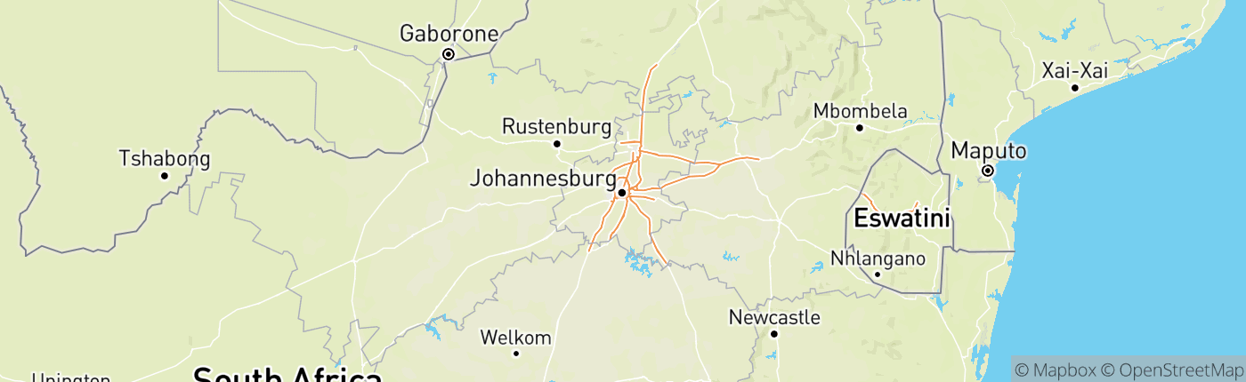 Mapa Južná Afrika