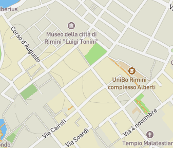 Mapa lokality Biblioteca Civica Gambalunga