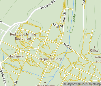 Mapa lokality Bodie