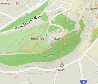 Mapa lokality Saský cintorín v Sighișoara