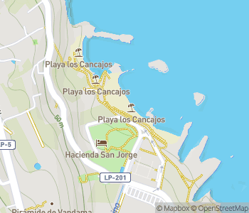 Mapa lokality Čierne pláže La Palmy