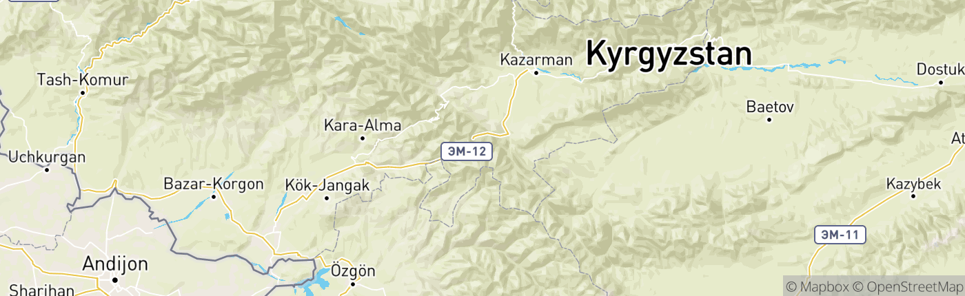 Mapa Kirgizsko