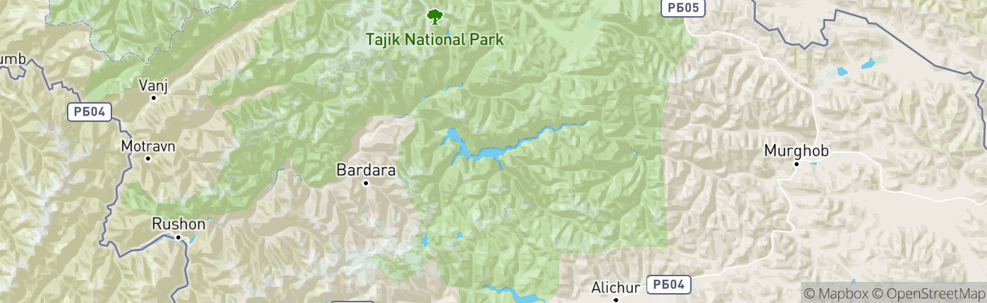 Mapa Tadžikistan