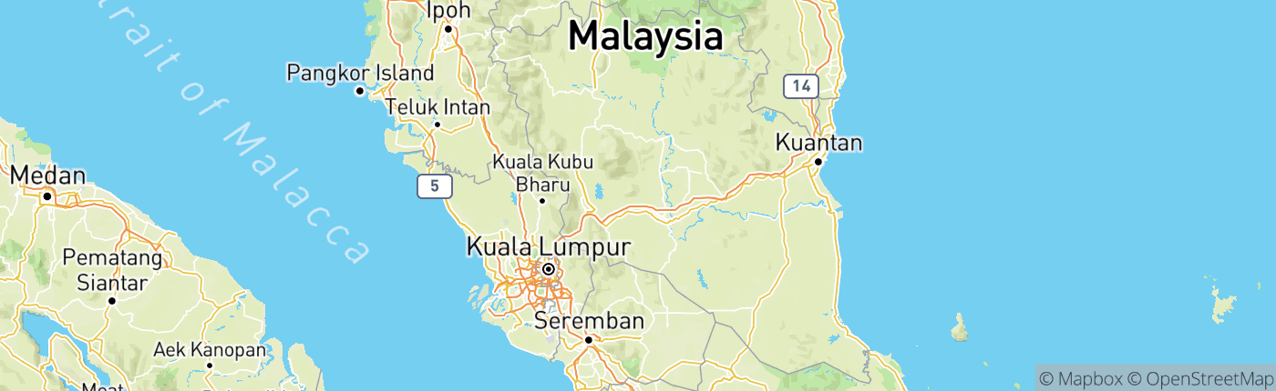Mapa Malajzia