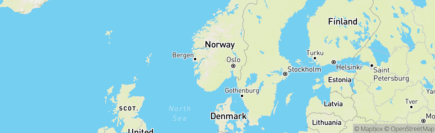 Mapa Nórsko