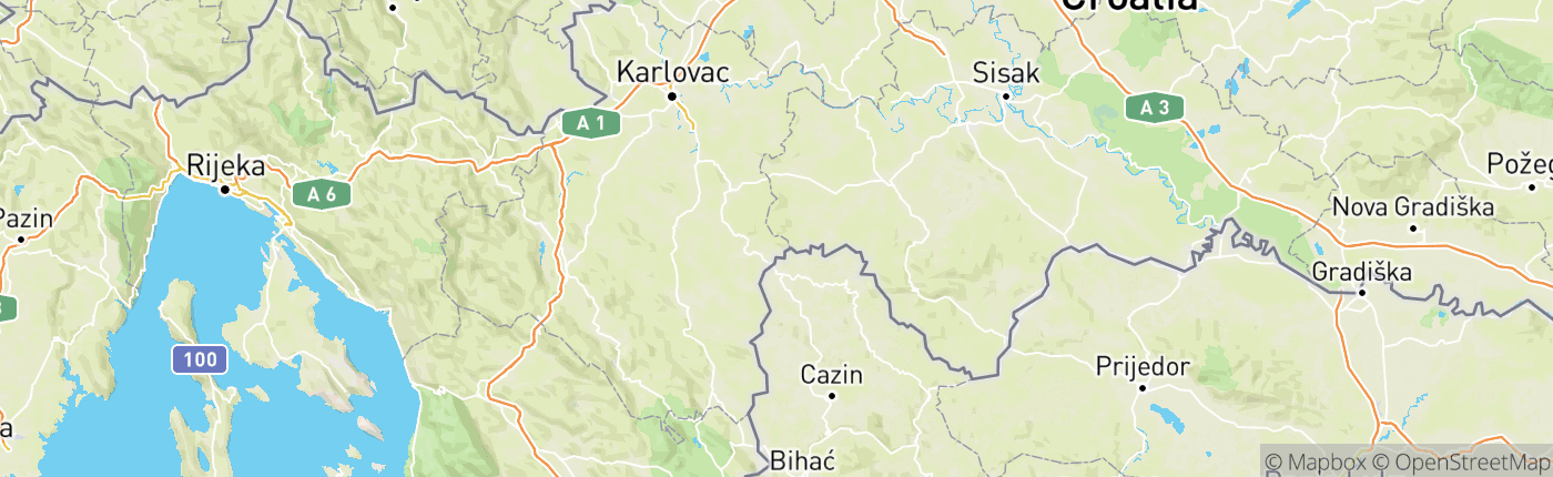 Mapa Chorvátsko