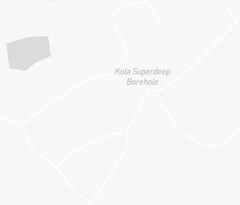 Mapa lokality Kolský superhlboký vrt