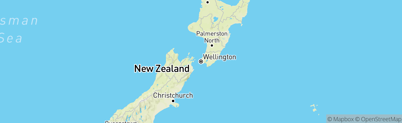Mapa Nový Zéland