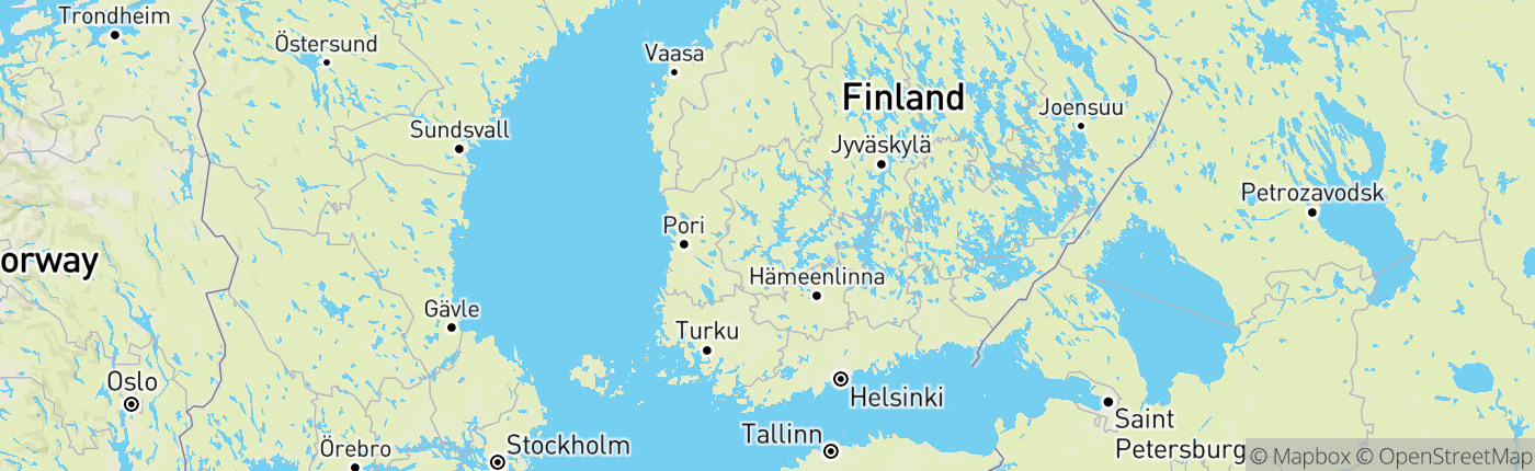 Mapa Fínsko