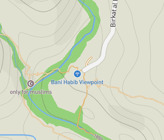 Mapa lokality Wadi Bani Habib