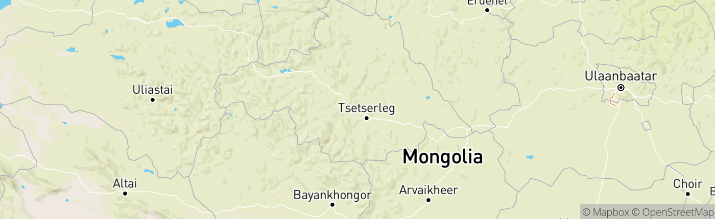 Mapa Mongolsko