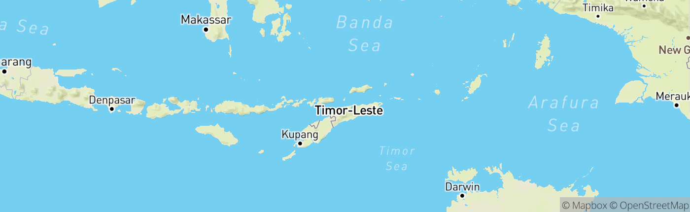 Mapa Východný Timor