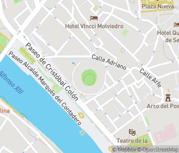 Mapa lokality Býčia aréna Real Maestranza de Caballería de Sevilla