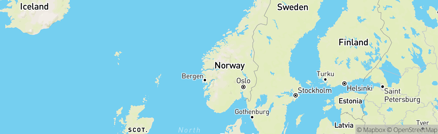 Mapa Nórsko