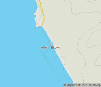 Mapa lokality Vrak lode Alex T. Brown