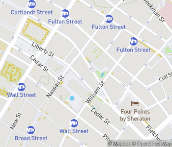 Mapa lokality Federálny trezor zlata v New Yorku