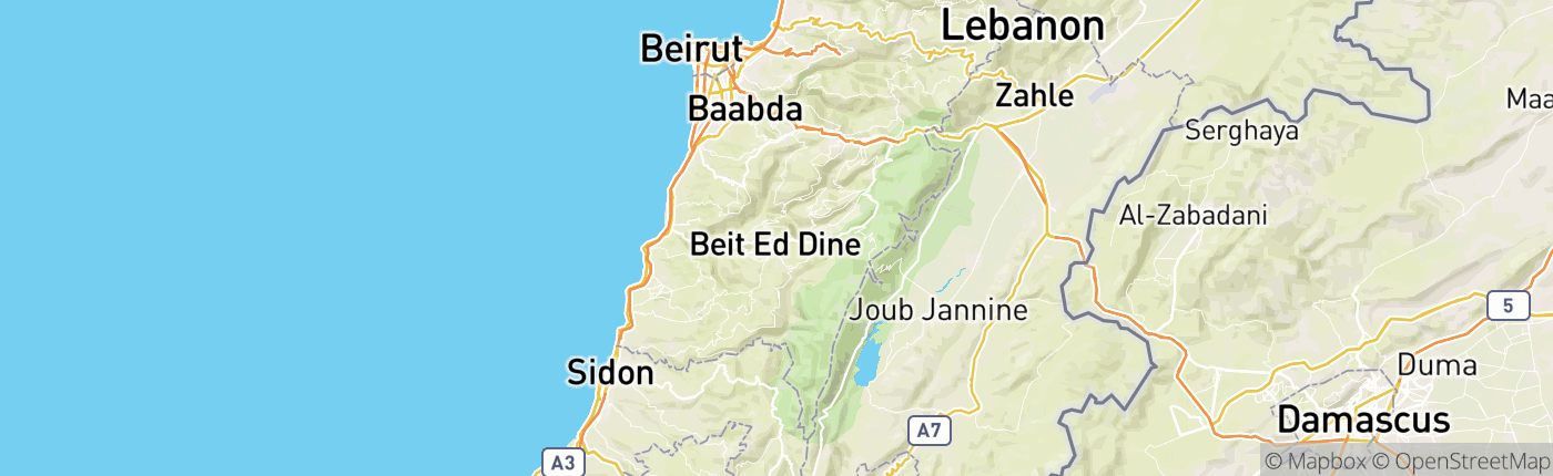 Mapa Libanon