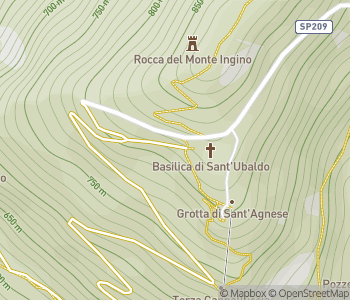 Mapa lokality Vianočný stromček na Mount Ingino