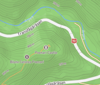 Mapa lokality Hrad Poenari