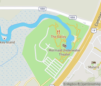 Mapa lokality Morské panny z Weeki Wachee