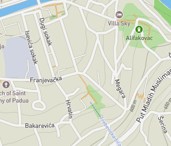 Mapa lokality Vojnové múzeum 1992 Sarajevo (Ratni muzej)