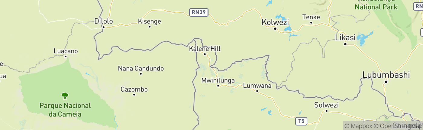 Mapa Zambia