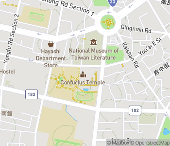 Mapa lokality Konfuciov chrám v Tainan