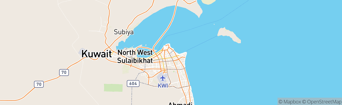 Mapa Kuwait