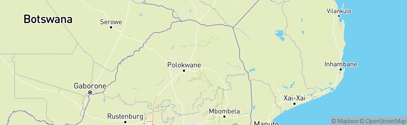 Mapa Južná Afrika