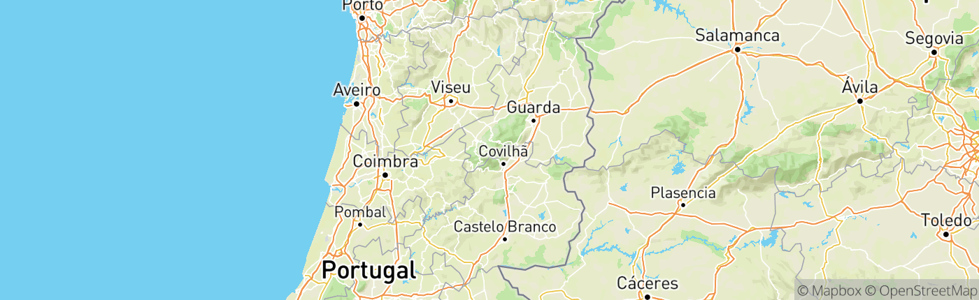 Mapa Portugalsko