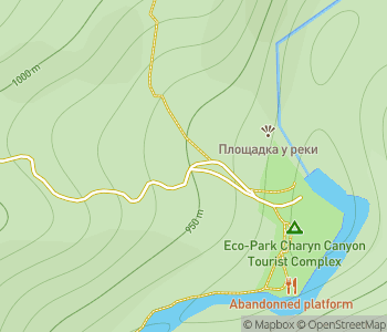 Mapa lokality Kaňon Charyn