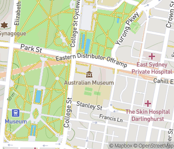 Mapa lokality Taxidermia tasmánskeho tigra