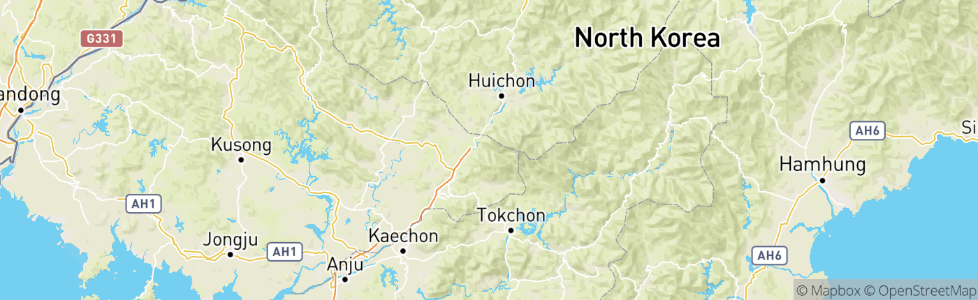 Mapa Severná Kórea