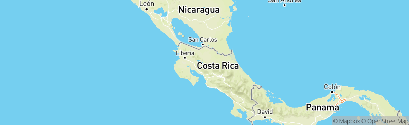 Mapa Kostarika